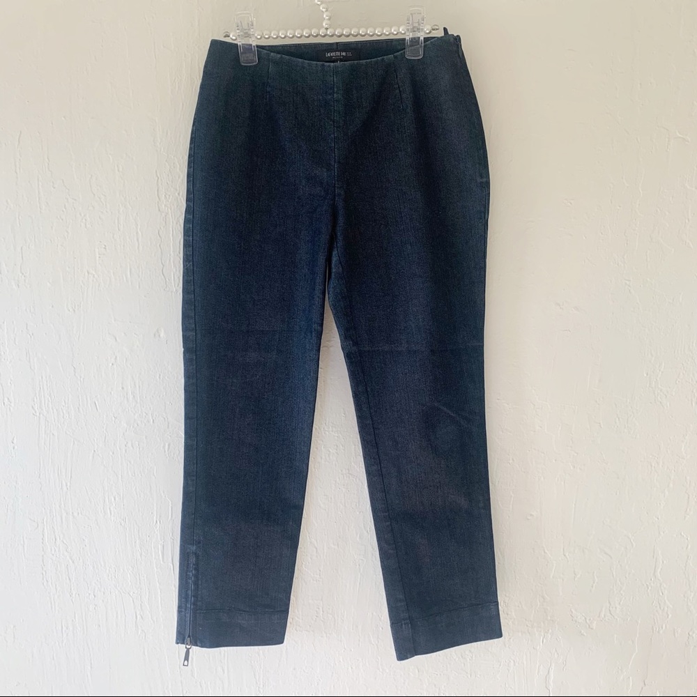 Lafayette 148 Cropped Zip Ankle Jeans